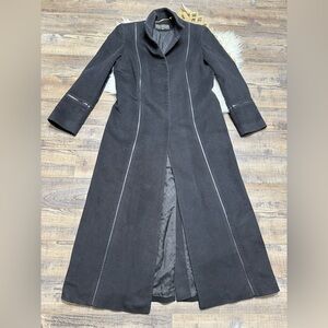 St. John Cashmere Black Long Line Coat